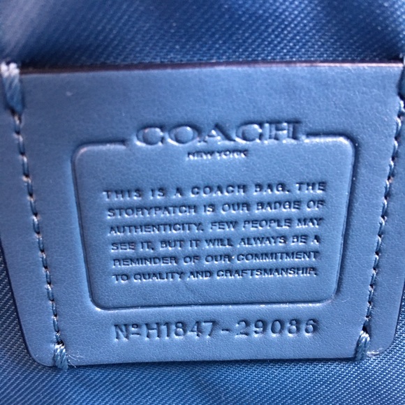 Authentic Blue Coach Zip Top Tote - EUC - Picture 14 of 14